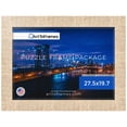 thumbnail image 1 of ArtToFrames 27.5x19.7 Inch - 70x50 CM White Puzzle Frame for 1000 piece Puzzles.2.94 Inch Custom Wood Puzzle Frames, Casablanca White - Comes with Economy Acrylic, 1 of 4