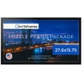 thumbnail image 1 of ArtToFrames 27.6x15.75 Inch - 70x40 CM Black Puzzle Frame for 100 piece Puzzles.0.75 Inch Custom Wood Puzzle Frames, Satin Black Tall - Comes with Economy Acrylic, 1 of 6