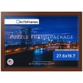 thumbnail image 1 of ArtToFrames 27.6x19.7 Inch - 70x50 CM Brown Puzzle Frame for 1000 piece Puzzles.1.25 Inch Custom Wood Puzzle Frames, Walnut - Comes with Economy Acrylic, 1 of 3