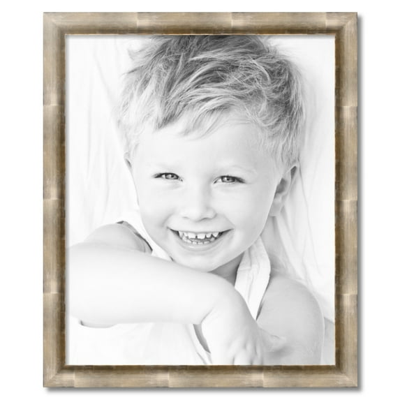 ArtToFrames 27" x 33" Antique Silver Picture Frame, 27x33 inch Silver Wood Poster Frame (WOM-4944)