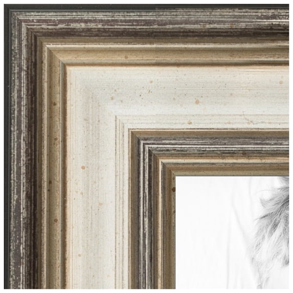 ArtToFrames 27" x 35" Antique Silver Panel Picture Frame, 27x35 inch Silver Wood Poster Frame (WOM-4760)