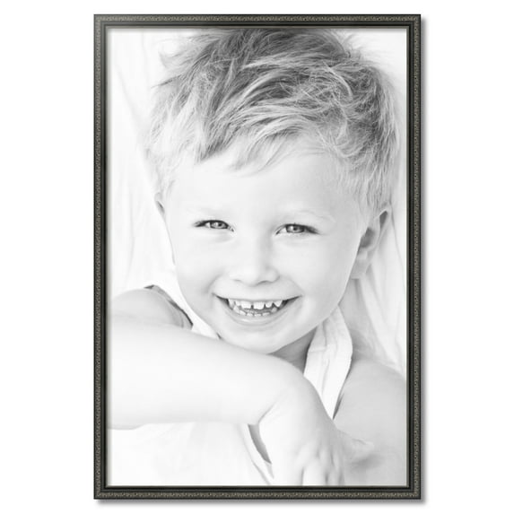 ArtToFrames 27" x 41" Antique Black Picture Frame, 27x41 inch Black Wood Poster Frame (WOM-5106)
