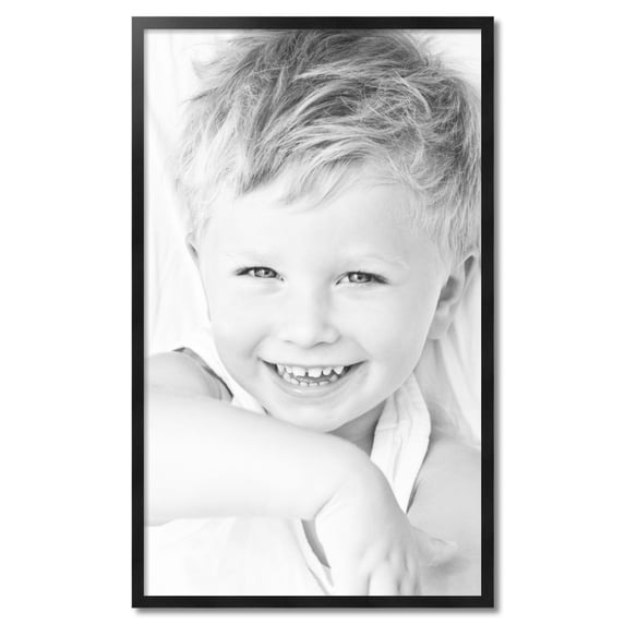ArtToFrames 27" x 45" Black Picture Frame, 27x45 inch Black Wood Poster Frame (WOM-5141)