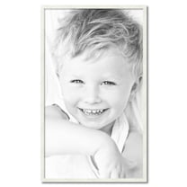ArtToFrames 27" x 46" White Picture Frame, 27x46 inch White Wood Poster Frame (WOM-5140)