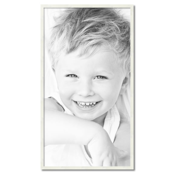 ArtToFrames 27" x 49" White Picture Frame, 27x49 inch White Wood Poster Frame (WOM-5140)