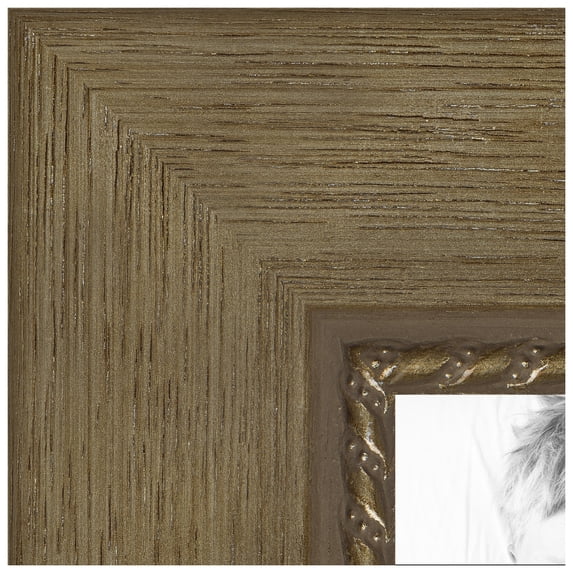 ArtToFrames 27x35 inch Metallic Gold with Ornate Detail Picture Frame, Gold Wood Poster Frame (4576)