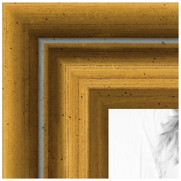ArtToFrames 27x40 inch Gold Step Picture Frame, Gold Wood Poster Frame (4548)