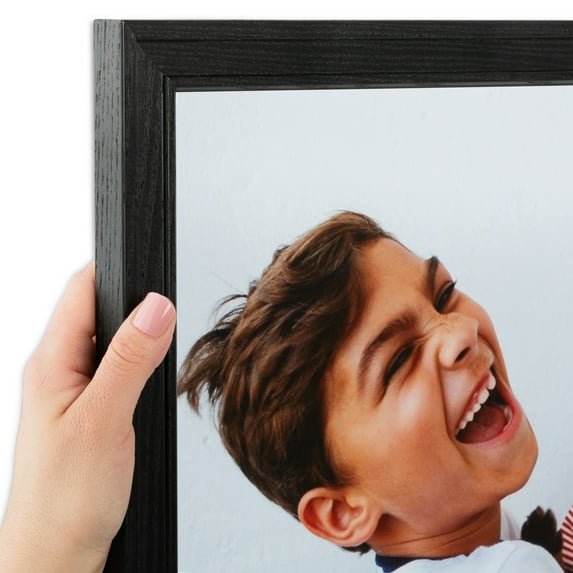 ArtToFrames 28" x 30" Black Picture Frame, 28x30 inch Black Wood Poster Frame (WOM-4107)