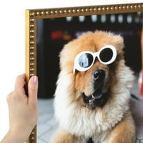 ArtToFrames 28" x 36" Gold Leaf with Bead Compo Picture Frame, 28x36 inch Gold Wood Poster Frame (WOM-4761)