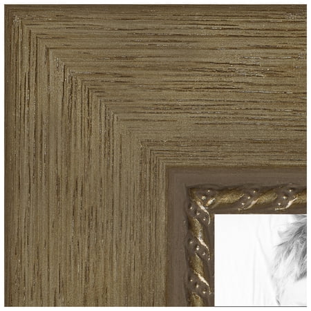 ArtToFrames 28" x 40" Metallic Gold with Ornate Detail Picture Frame, 28x40 inch Gold Wood Poster Frame (WOM-4576)
