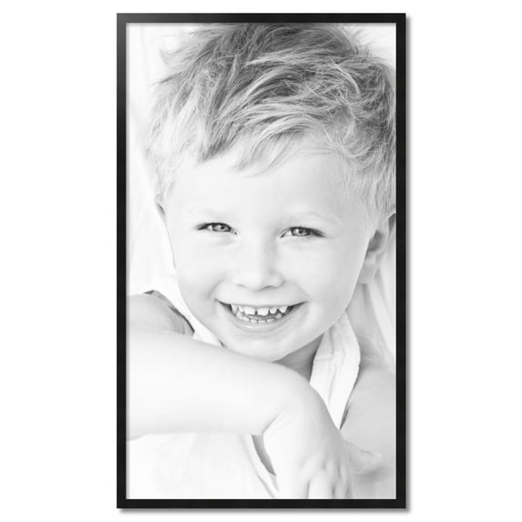 ArtToFrames 28" x 49" Black Picture Frame, 28x49 inch Black Wood Poster Frame (WOM-5139)