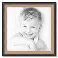 thumbnail image 1 of ArtToFrames 28x28 Matted Picture Frame with 24x24 Single Mat Photo Opening Framed in 1.25 Black Stain on Solid Red Oak and 2 Desert Sand Mat (FWM-4083-28x28), 1 of 8