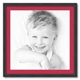 thumbnail image 1 of ArtToFrames 28x28 Matted Picture Frame with 24x24 Single Mat Photo Opening Framed in 1.25 Black Stain on Solid Red Oak and 2 Rouge Mat (FWM-4083-28x28), 1 of 8