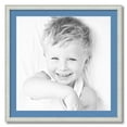 thumbnail image 1 of ArtToFrames 28x28" Matted Picture Frame with 24x24" Single Mat Photo Opening Framed in 1.25" Off White Wash on Ash and 2" Liberty Blue Mat (FWM-4098-28x28), 1 of 8