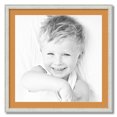thumbnail image 1 of ArtToFrames 28x28" Matted Picture Frame with 24x24" Single Mat Photo Opening Framed in 1.25" Off White Wash on Ash and 2" Amber Mat (FWM-4098-28x28), 1 of 8