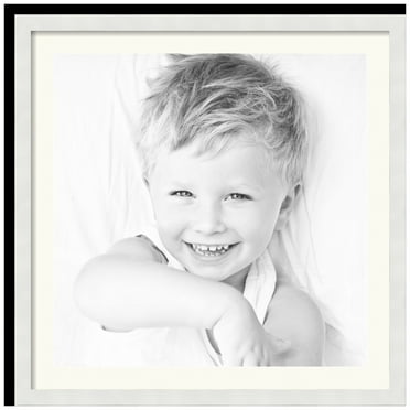 ArtToFrames 28x28" Matted Picture Frame with 24x24" Single Mat Photo Opening Framed in 1.25" Satin White Frame and 2" Chantilly Mat (FWM-3966-28x28)