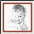 thumbnail image 1 of ArtToFrames 28x28" Matted Picture Frame with 24x24" Single Mat Photo Opening Framed in 1.25" Satin White Frame and 2" Cognac Mat (FWM-3966-28x28), 1 of 8