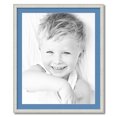 thumbnail image 1 of ArtToFrames 28x34 Matted Picture Frame with 24x30 Single Mat Photo Opening Framed in 1.25 Off White Wash on Ash and 2 Liberty Blue Mat (FWM-4098-28x34), 1 of 8