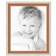 thumbnail image 1 of ArtToFrames 28x34" Matted Picture Frame with 24x30" Single Mat Photo Opening Framed in 1.25" Off White Wash on Ash and 2" Red Orange Mat (FWM-4098-28x34), 1 of 8