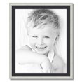 thumbnail image 1 of ArtToFrames 28x34 Matted Picture Frame with 24x30 Single Mat Photo Opening Framed in 1.25 Off White Wash on Ash and 2 Black Mat (FWM-4098-28x34), 1 of 8