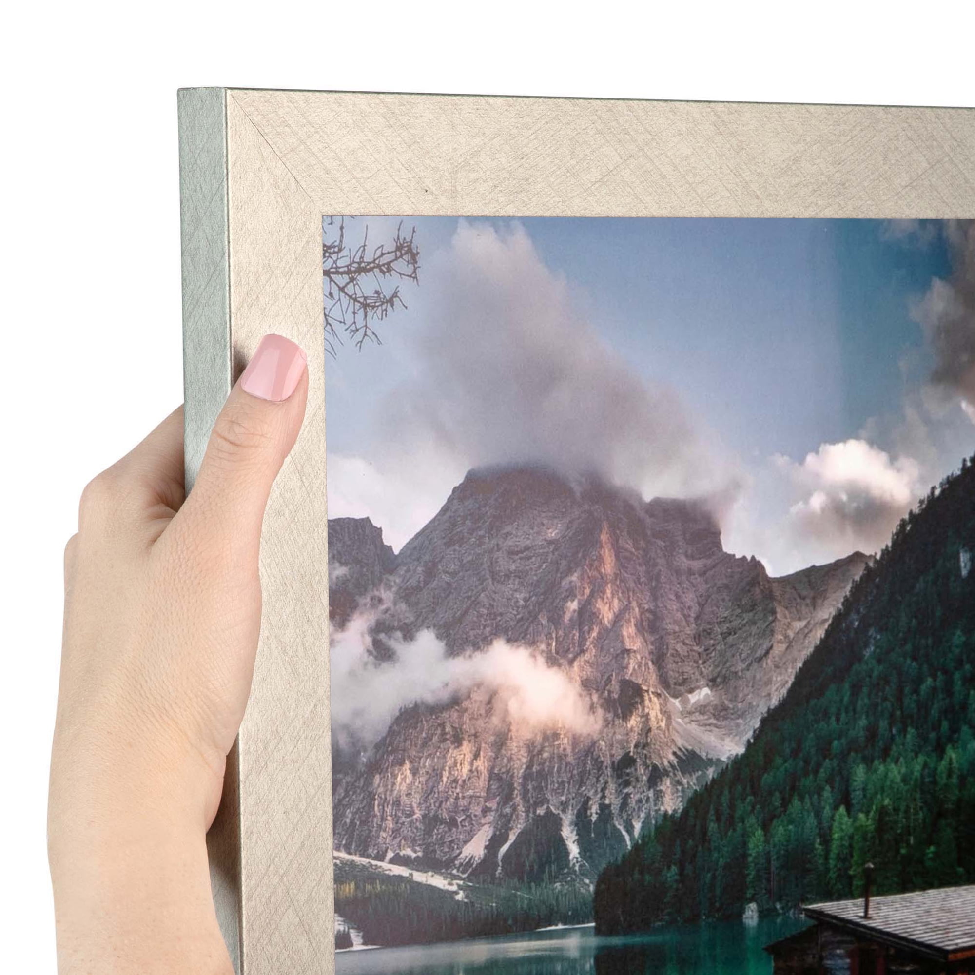 ArtToFrames 28" x 40" Classic Silver Picture Frame, 28x40 inch Gray MDF Poster Frame (WOM-4499),  Pack