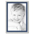thumbnail image 1 of ArtToFrames 28x40 Matted Picture Frame with 24x36 Single Mat Photo Opening Framed in 1.25 Off White Wash on Ash and 2 Delft Blue Mat (FWM-4098-28x40), 1 of 8