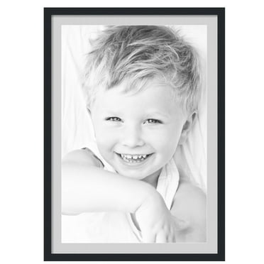 ArtToFrames 28x40" Matted Picture Frame with 24x36" Single Mat Photo Opening Framed in 1.25" Satin Black and 2" Candlewick Mat (FWM-3926-28x40)