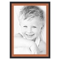 thumbnail image 1 of ArtToFrames 28x40" Matted Picture Frame with 24x36" Single Mat Photo Opening Framed in 1.25" Satin Black and 2" Red Orange Mat (FWM-3926-28x40), 1 of 8