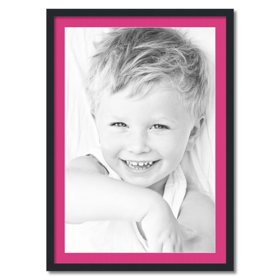 ArtToFrames 28x40 Matted Picture Frame with 24x36 Single Mat Photo Opening Framed in 1.25 Satin Black and 2 Tulip Mat (FWM-3926-28x40)