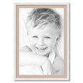 thumbnail image 1 of ArtToFrames 28x40 Matted Picture Frame with 24x36 Single Mat Photo Opening Framed in 1.25 Satin White Frame and 2 Grey Beige Mat (FWM-3966-28x40), 1 of 8