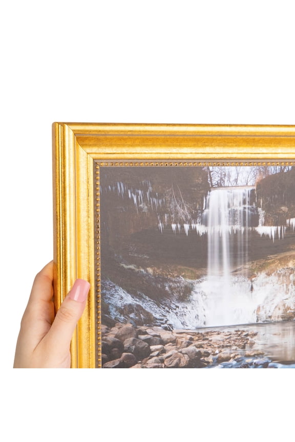 29" x 32" Antique Gold Picture Frame, 29x32 inch Gold Wood Poster Frame (WOM-2035),  Pack