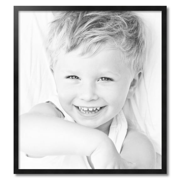ArtToFrames 29" x 32" Black Picture Frame, 29x32 inch Black Wood Poster Frame (WOM-5139)