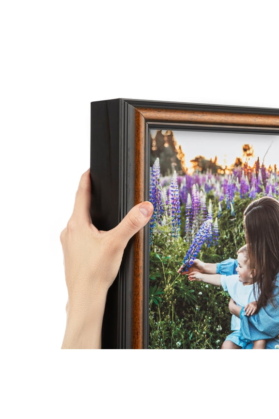 29" x 32" Mocha Ridge Rustic Walnut Picture Frame, 29x32 inch Brown Wood Poster Frame (WOM-5274),  Pack