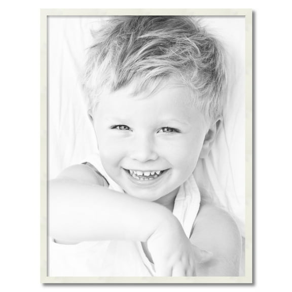 ArtToFrames 29" x 38" White Picture Frame, 29x38 inch White Wood Poster Frame (WOM-5140)