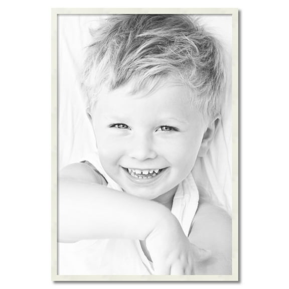 ArtToFrames 29" x 43" White Picture Frame, 29x43 inch White Wood Poster Frame (WOM-5140)