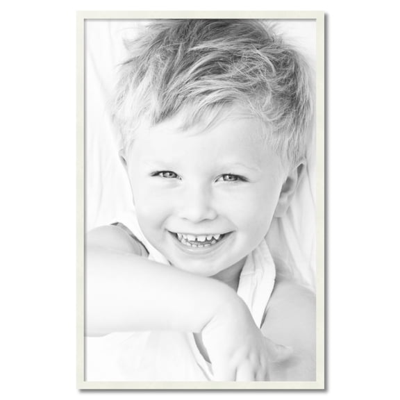 ArtToFrames 29" x 45" White Picture Frame, 29x45 inch White Wood Poster Frame (WOM-5138)