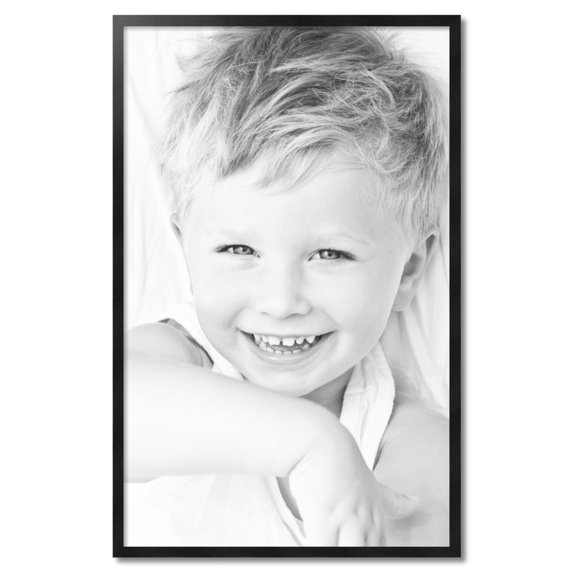 ArtToFrames 29" x 46" Black Picture Frame, 29x46 inch Black Wood Poster Frame (WOM-5141)