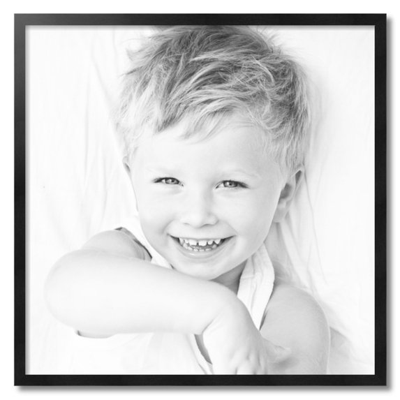 ArtToFrames 30" x 30" Black Picture Frame, 30x30 inch Black Wood Poster Frame (WOM-5141)