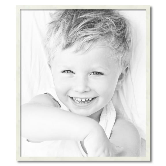 ArtToFrames 30" x 35" White Picture Frame, 30x35 inch White Wood Poster Frame (WOM-5140)