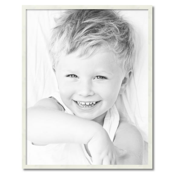 ArtToFrames 30" x 38" White Picture Frame, 30x38 inch White Wood Poster Frame (WOM-5140)