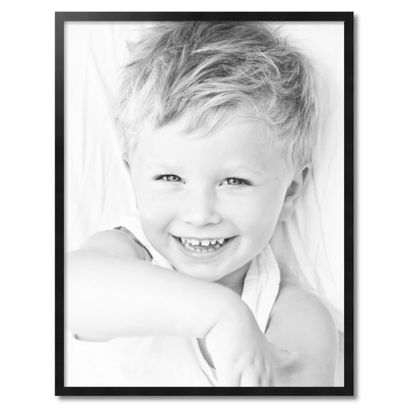 ArtToFrames 30" x 39" Black Picture Frame, 30x39 inch Black Wood Poster Frame (WOM-5139)