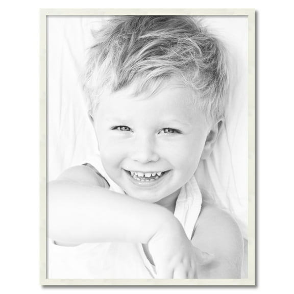 ArtToFrames 30" x 39" White Picture Frame, 30x39 inch White Wood Poster Frame (WOM-5140)