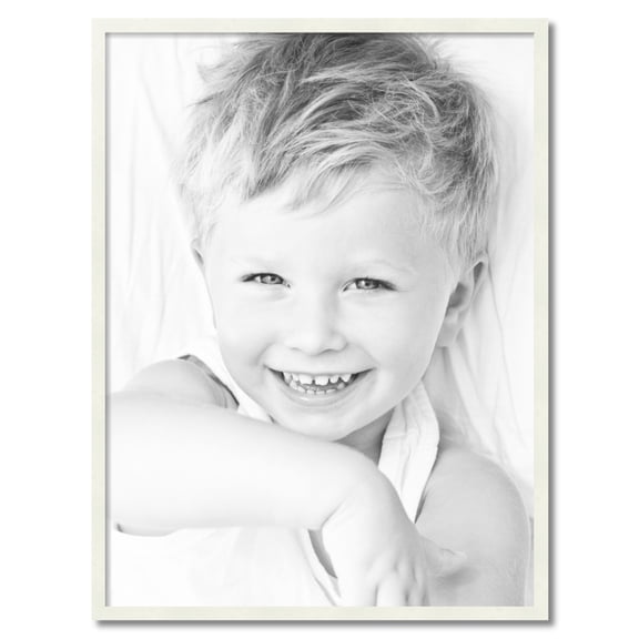 ArtToFrames 30" x 40" White Picture Frame, 30x40 inch White Wood Poster Frame (WOM-5138)