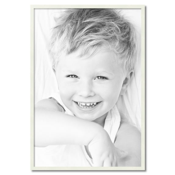 ArtToFrames 30" x 44" White Picture Frame, 30x44 inch White Wood Poster Frame (WOM-5138)