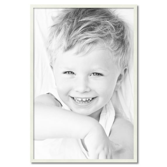 ArtToFrames 30" x 45" White Picture Frame, 30x45 inch White Wood Poster Frame (WOM-5138)