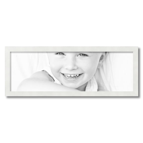 ArtToFrames 30x10 CM / 11.81x3.94 INCH White Picture Frame, This 1.25 Inch  MDF Poster Frame is White (CMWOM-3930)