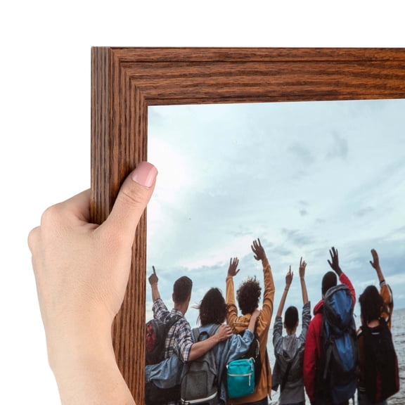 ArtToFrames 30x30 inch Walnut Picture Frame, Brown Wood Poster Frame (4105)