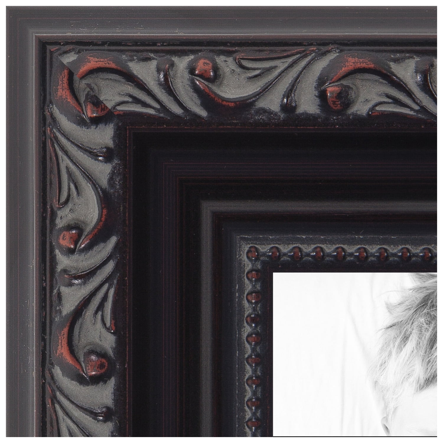30x40 Frame Black with White Mat - Black 32x42 Frame Wood Made to Display  Print or Poster Sized 30 x 40 Inches with White Picture Mat