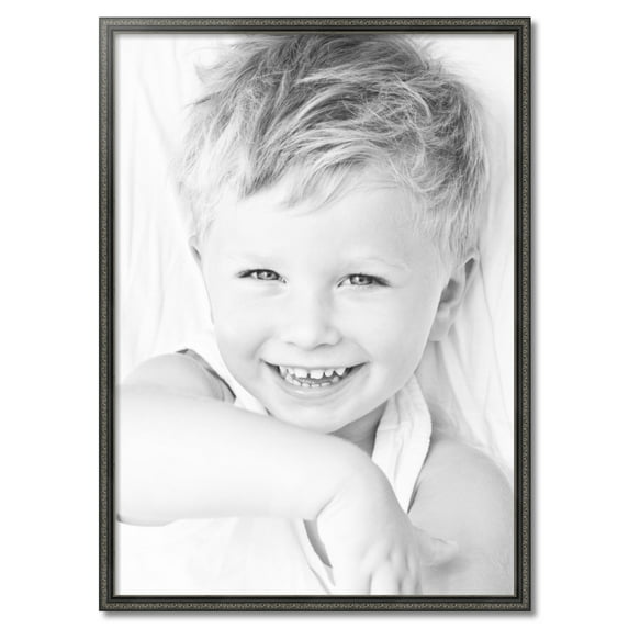 ArtToFrames 30x42 CM / 11.81x16.54 INCH Black Picture Frame, This 1.25 Inch Wood Poster Frame is Antique Black (CMWOM-5106)