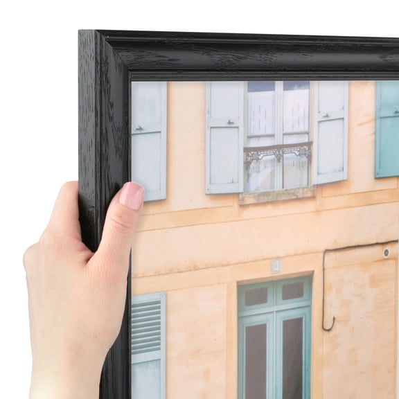 ArtToFrames 30x45 CM / 11.81x17.72 INCH Black Picture Frame, This 1.25 Inch  Wood Poster Frame is Black (CMWOM-4083)